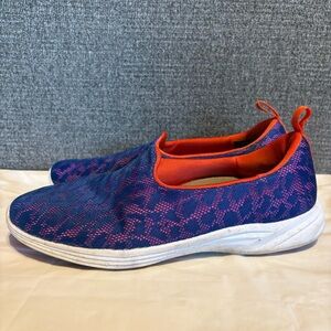 Vionic Women's 331 Hydra Shoes Sz 9 Wide Blue Pink Orange Slip On Orthotic Work‎